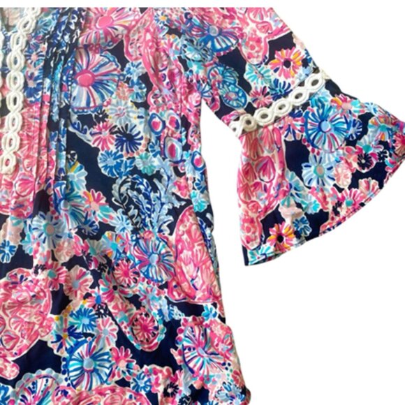 Lilly Pulitzer size XL Hollie Tunic Pink Oasis Shell Me You Love Me - Picture 4 of 6